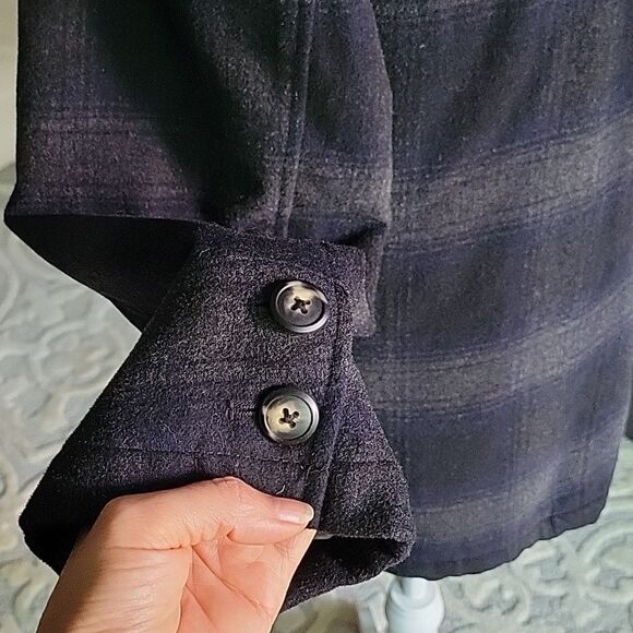 Utex Wool Blend Men's Plaid Coat Jacket Size M - Picture 6 of 15